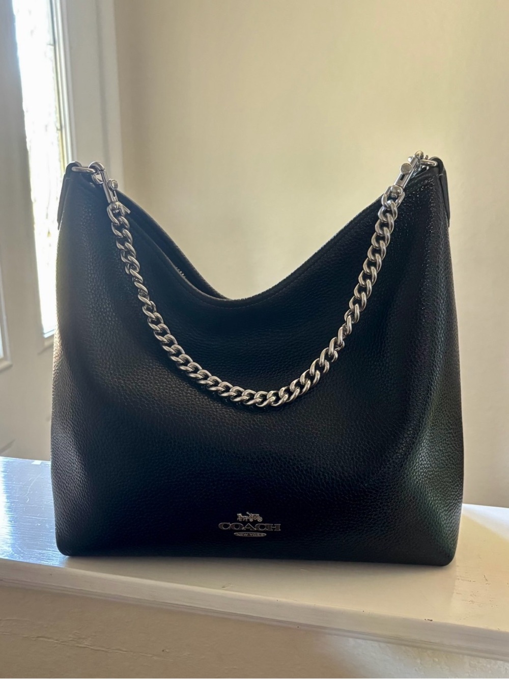 Black Coach Laurel Large Shoulder Bag